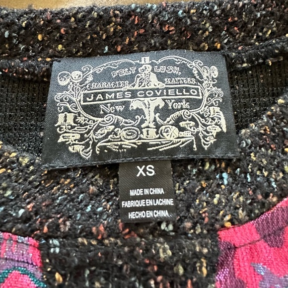 James Coviello Knit and Embroidered Short Sleeve Sweater - Picture 3 of 5